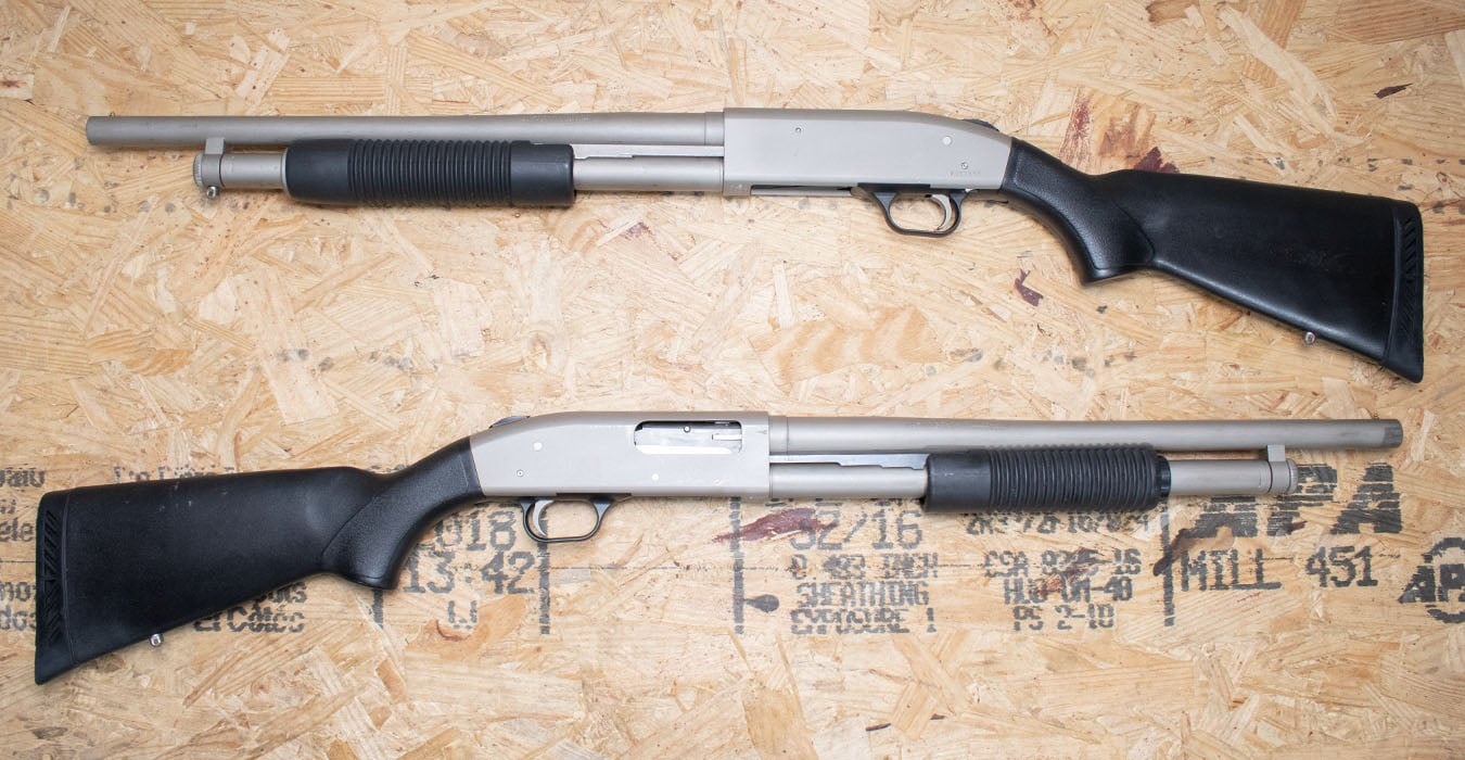 MOSSBERG 500 12 Gauge Police Trade-In Shotguns with Marinecote Finish